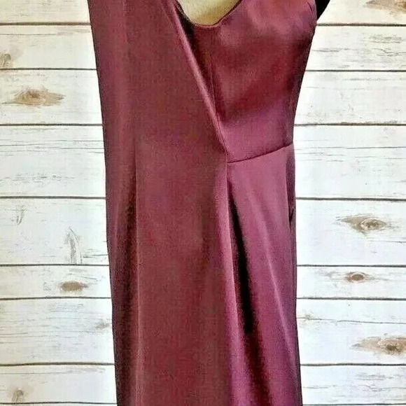 EVAN-PICONE Women Sleeveless Fully Lined Knee Length Burgundy Party Dress Size 4 - Picture 4 of 12